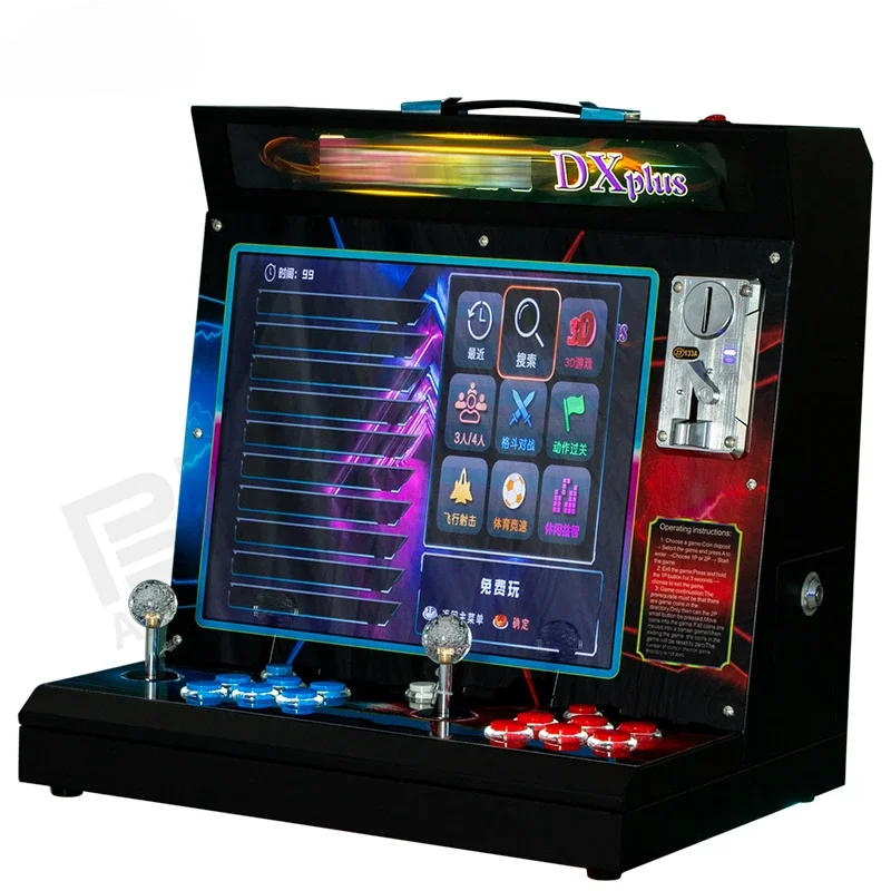 Portable 2 Player Tabletop Classic Cocktail Arcade Video Game Machine