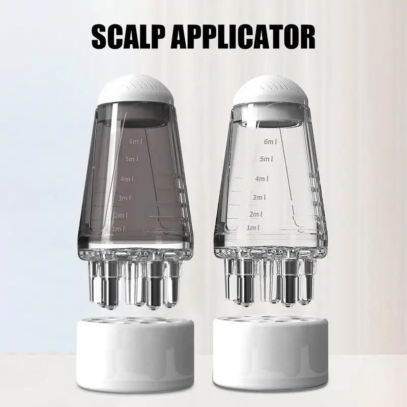 Scalp ApplicatorMinoxidil 1-6ml Essence Hair Growth Fluid Ball Massage HeadDrug Delivery Smear Liquid Guide Comb