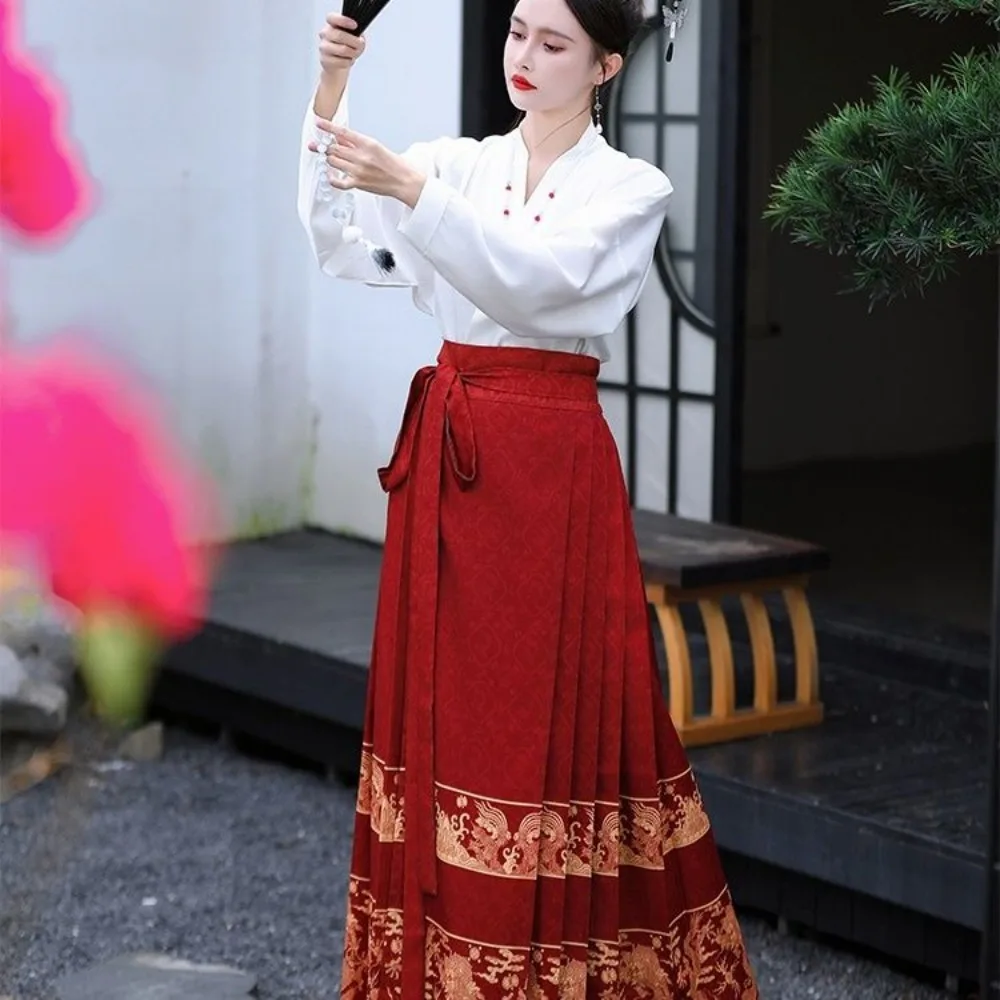 

‌ Оригинальный комплект Hanfu - новая юбка Mamianqun, наряд в стиле династии Мин для женщин, традиционный костюм для работы