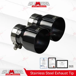 ER logo 4 Pcs Black Stainless Steel Exhaust tips for BMW F87 M2 F80 M3 F82 F83 M4 Direct Fit Exhaust Tip other auto engine parts