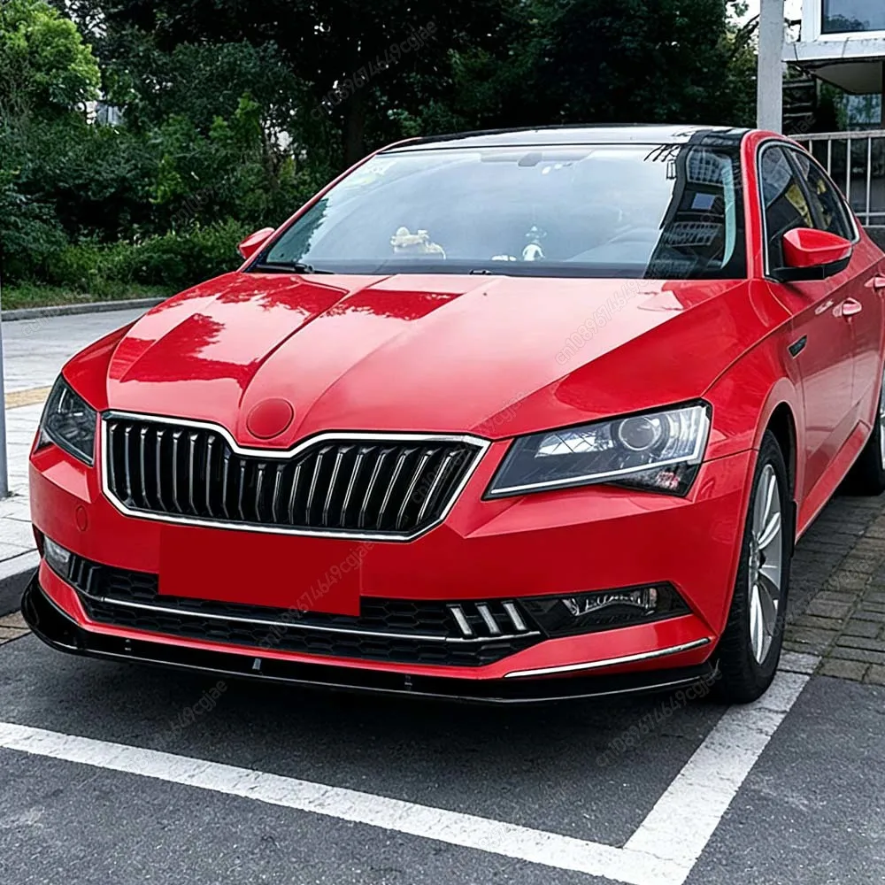 

3 шт., передний бампер, сплиттер, спойлер, диффузор, глянцевый черный обвес для Skoda Superb B8 3V3 3V5 TSI TDI 2015-2019 Pre-Lci Tuning
