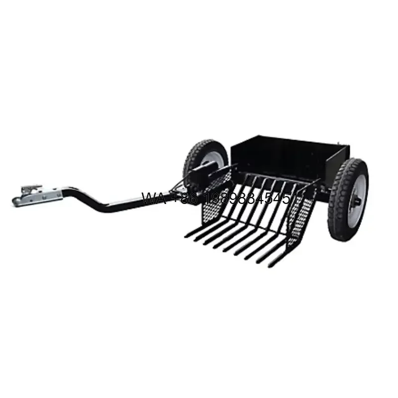 Wmwmnu 36 Inch Rock Picker for Lawn Tractor 1000 Lbs Capacity Durable Steel Rock Removal Equipment