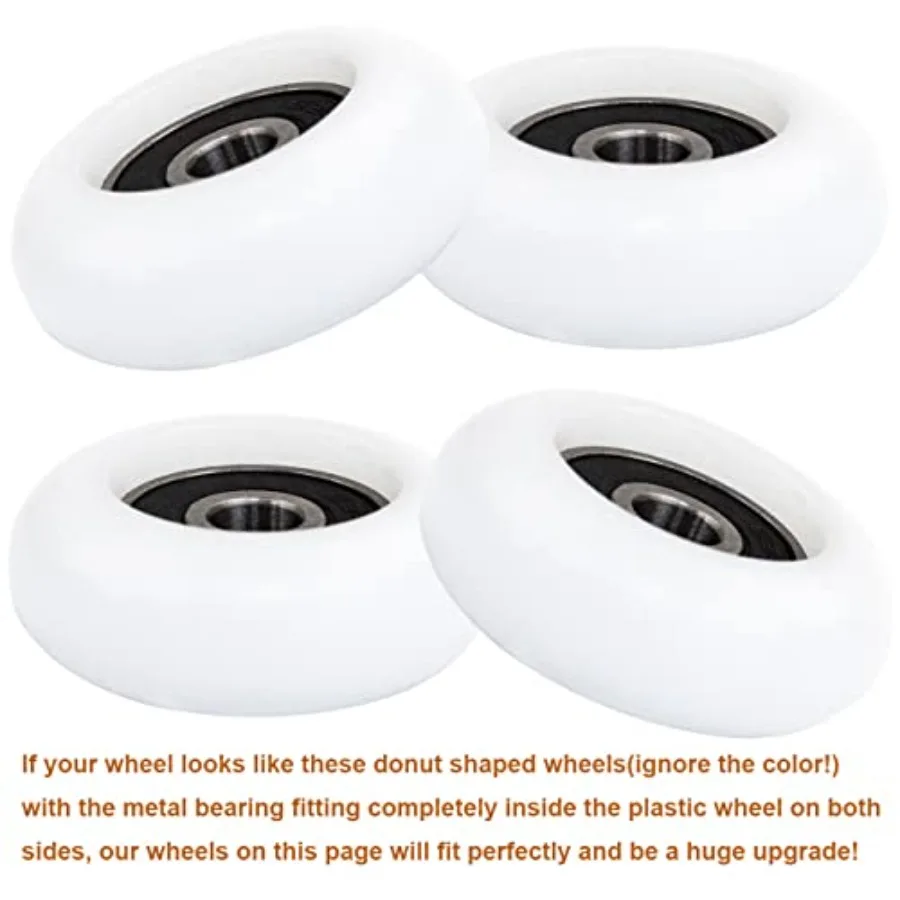 Total Gym Wheels Rolle 2000 3000 3000 XL وعدد قليلًا في وقت مبكرًا جدًا XL Platinum Plus Pro Supra والعديد من 4 مجموعات بيضاء #6