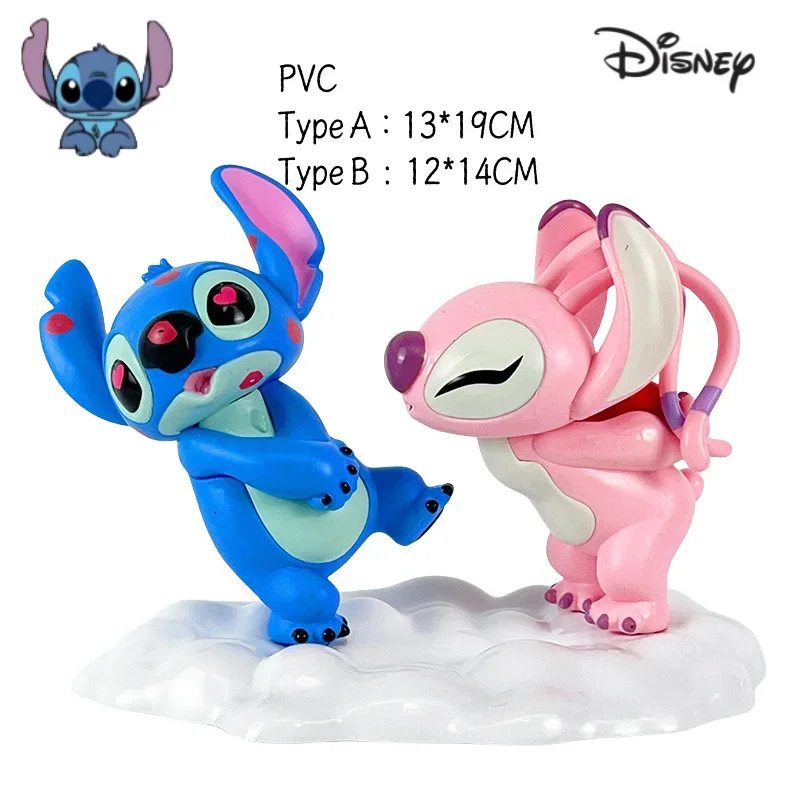 2025 Disney Stitch nowy anioł postać Anime międzygwiezdny charakter Model peryferyjny akcesoria dla lalek z kreskówek ozdoba dla par