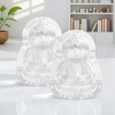 

2Pcs Buddha Shape Transparent Fruit Molds Pc Material Ginseng Shaping Mold Growing Melon Garden Supply Adorable Forming Mold