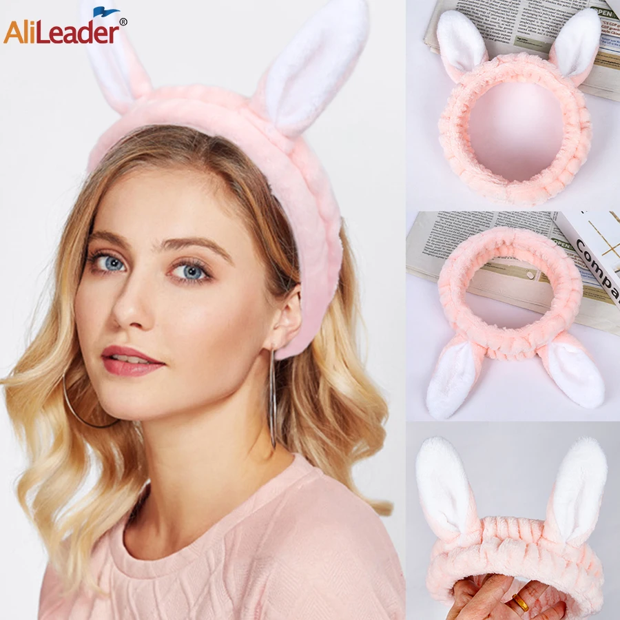 

New Headbands For Women Makeup Soft Elastic Bows Headbands Funny Animal Ears Turban Wash Face Bathe Holder Hair Accessories