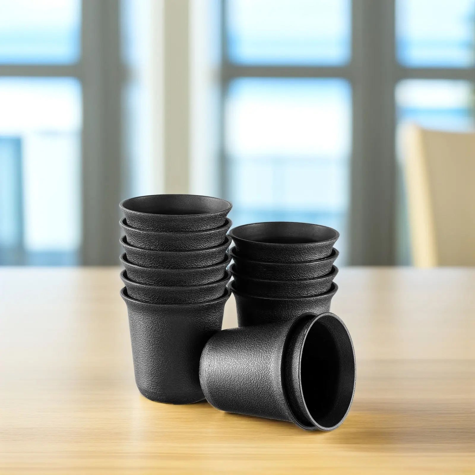 12Pcs Small Plastic Succulent Plant Pots Flower Pots with Drainage Holes Indoor Planters for Home Office Garden Decoration