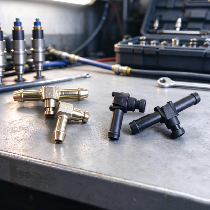 For Denso Cummins Isuzu 4HK1 Common Rail Injector Oil Return Joint T L Shape Two Way Oil Pipe Connector