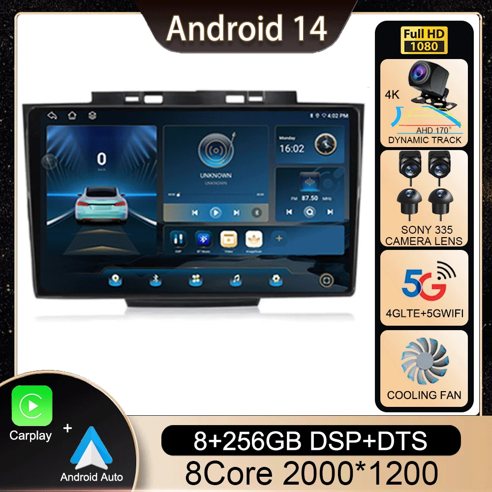 

Android 14 Carplay Car Radio For Great Wall Greatwall Hover H5 Haval H3 2013-2019 Multimedia Player GPS Navigation 2din Stereo