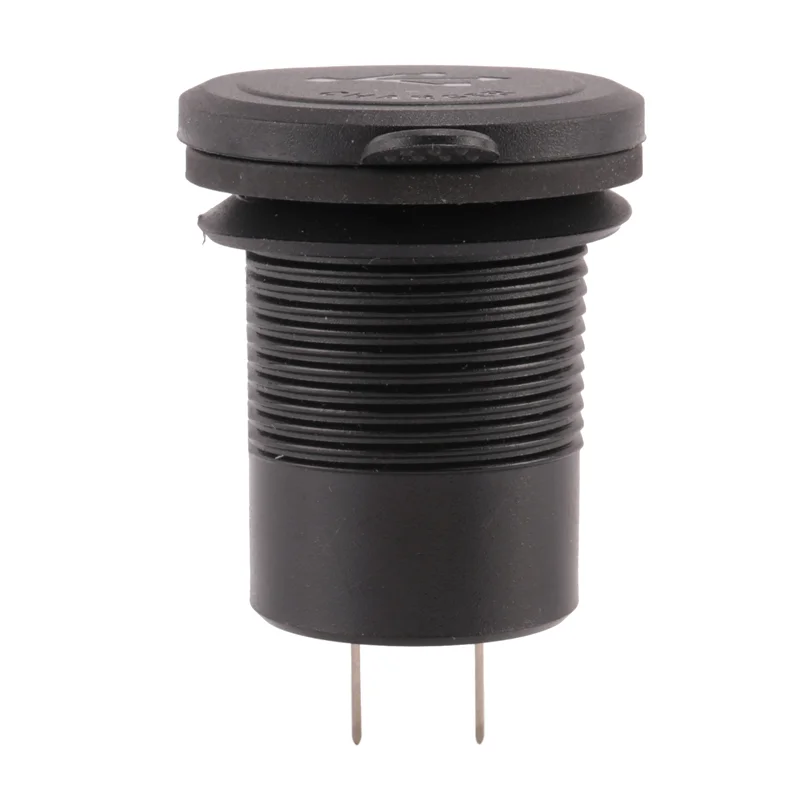 Dual PD USB-C Car USB Port Socket With Power Switch Black For Car Boat RV Marine ATV