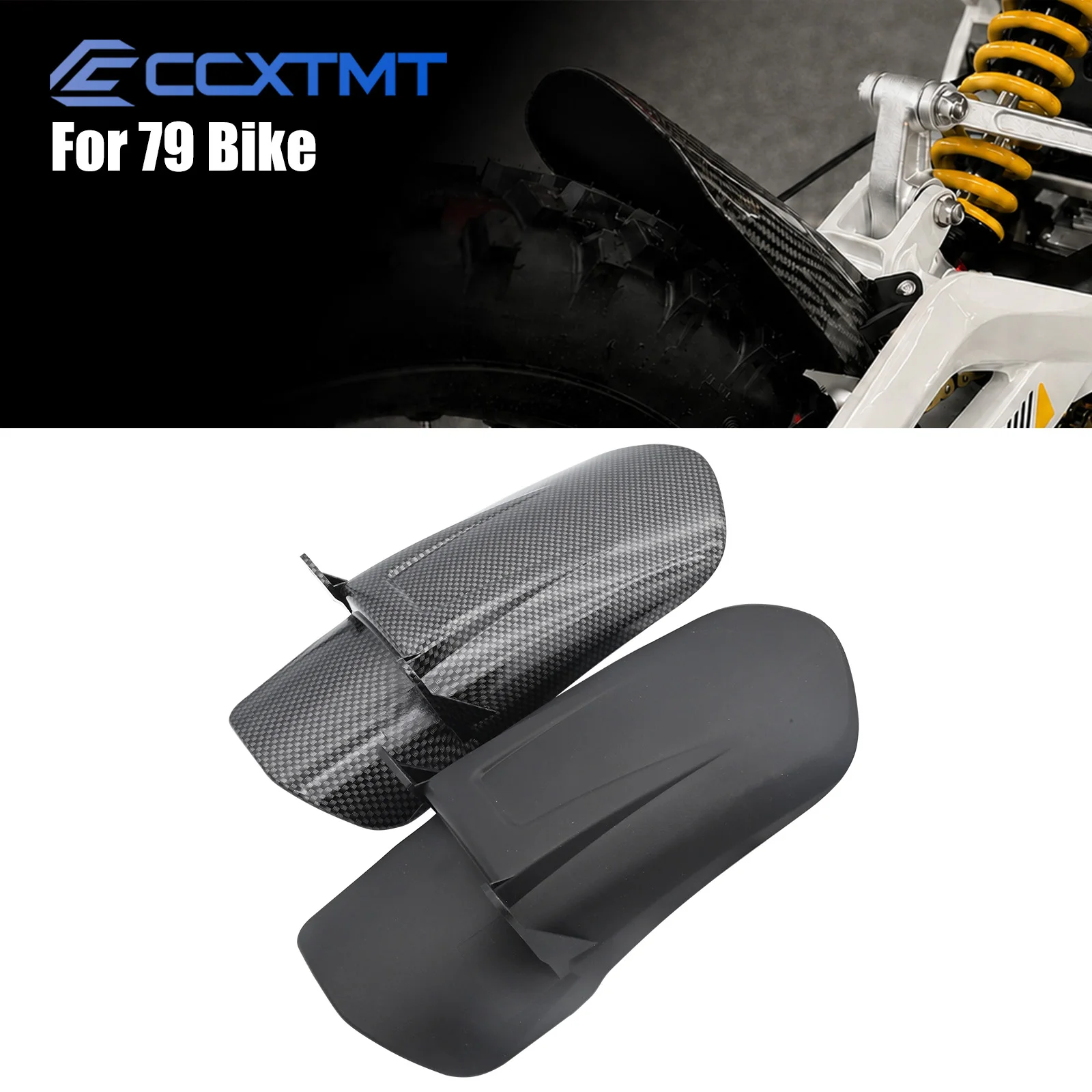 For 79 Bike Rear Wheel Fender Mudguards Compartment Protection Cover Replace Parts Electric Motorcycle Cross-country Bike