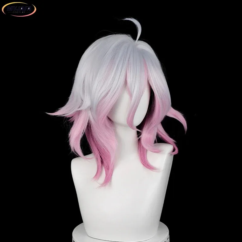 2025 تأثيري لعبة LOL Briar قصيرة رمادي وردي التدرج مقاومة للحرارة الشعر الاصطناعية هالوين شعر مستعار للحفلات + غطاء شعر مستعار #3