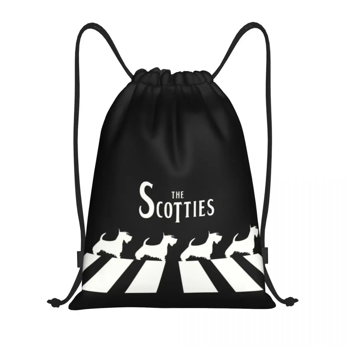 Custom The Scotties Drawstring Backpack Bags Women Men Lightweight Scottish Terrier Dog Gym Sports Sackpack Sacks for Shopping