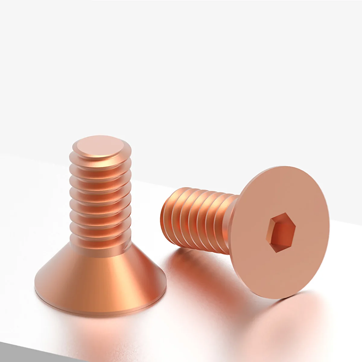 Red Copper Countersunk Hexagon Socket Head Screw M3M4M5M6M8