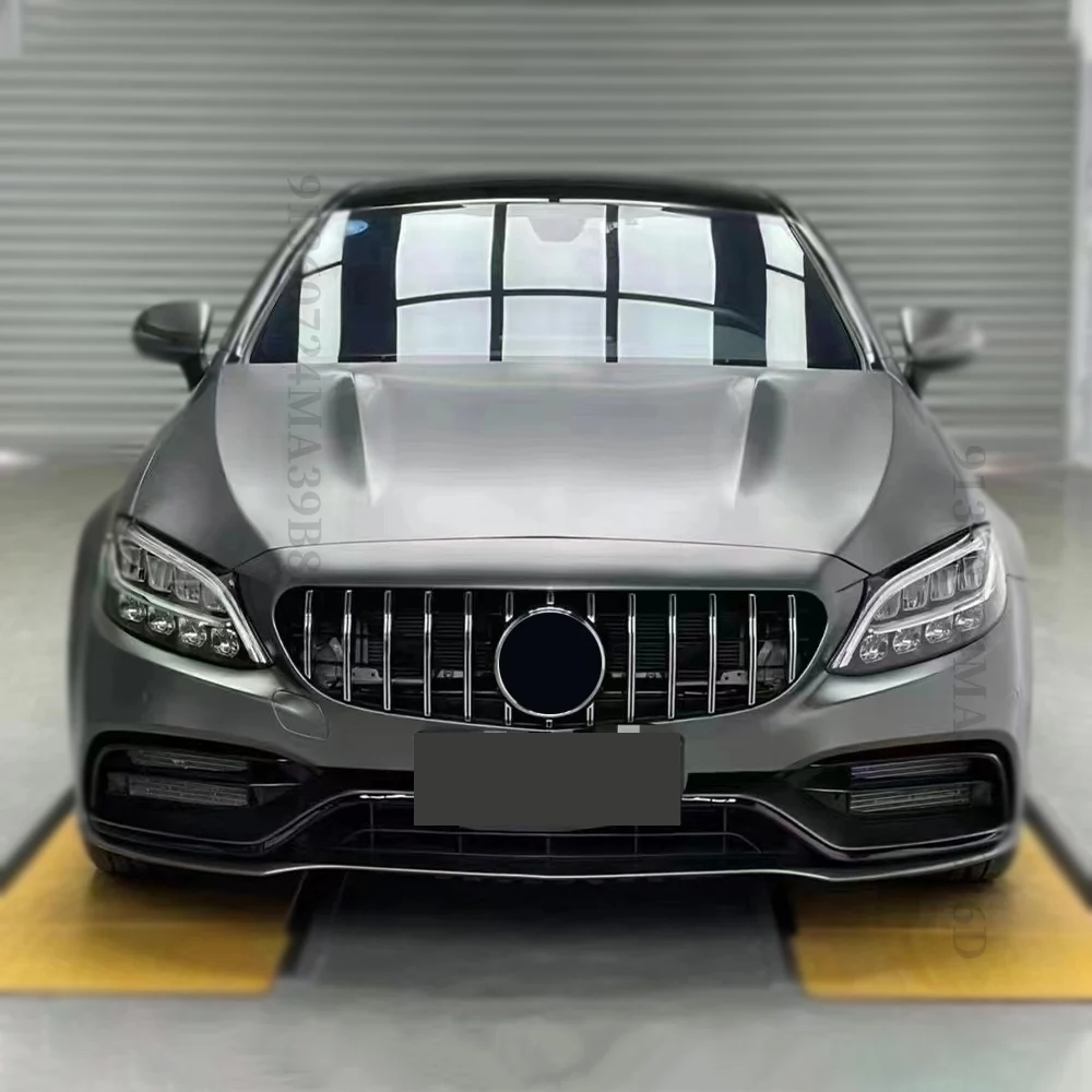 

Suitable for Mercedes W205 C205 S205 C43 Mercedes C 2014-2022 front bumper grille racing cover grille mesh modification