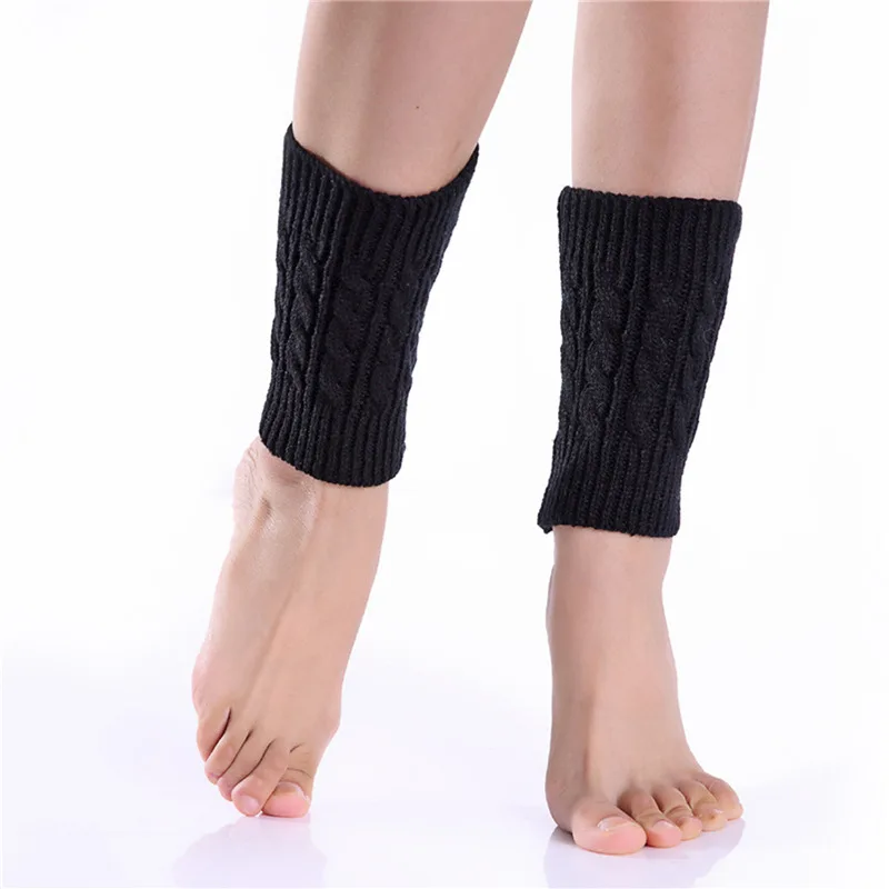 1 Pair Women's Knitted Leg Warmer Winter Short Leg Warmers Boot Cuffs Fashion Thermal Ladies Legging Foot Warmer