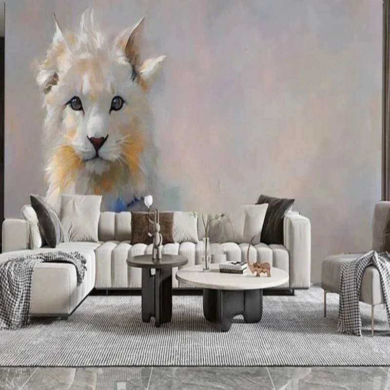 Custom Wallpaper Murals Cartoon Animal Designs Wall Decor Background Painting for Living Room Nursery Bedroom Wall Papers