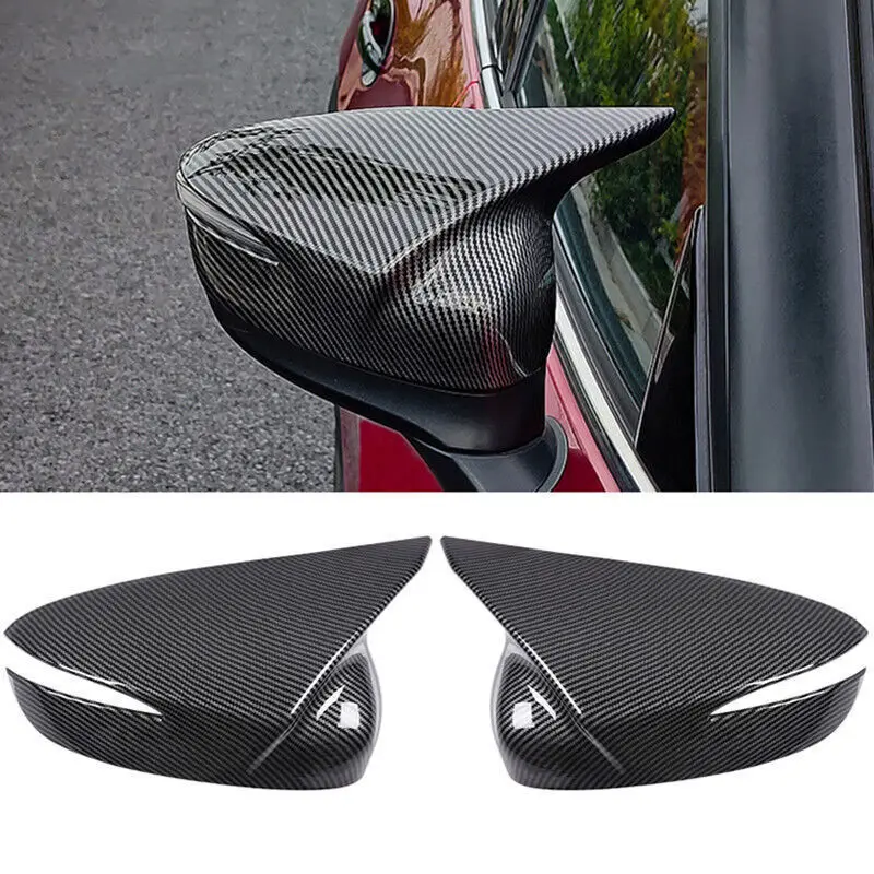 

For Mazda CX-3 2016-21 Carbon Fiber OX Angle External Mirror Cover Trim -