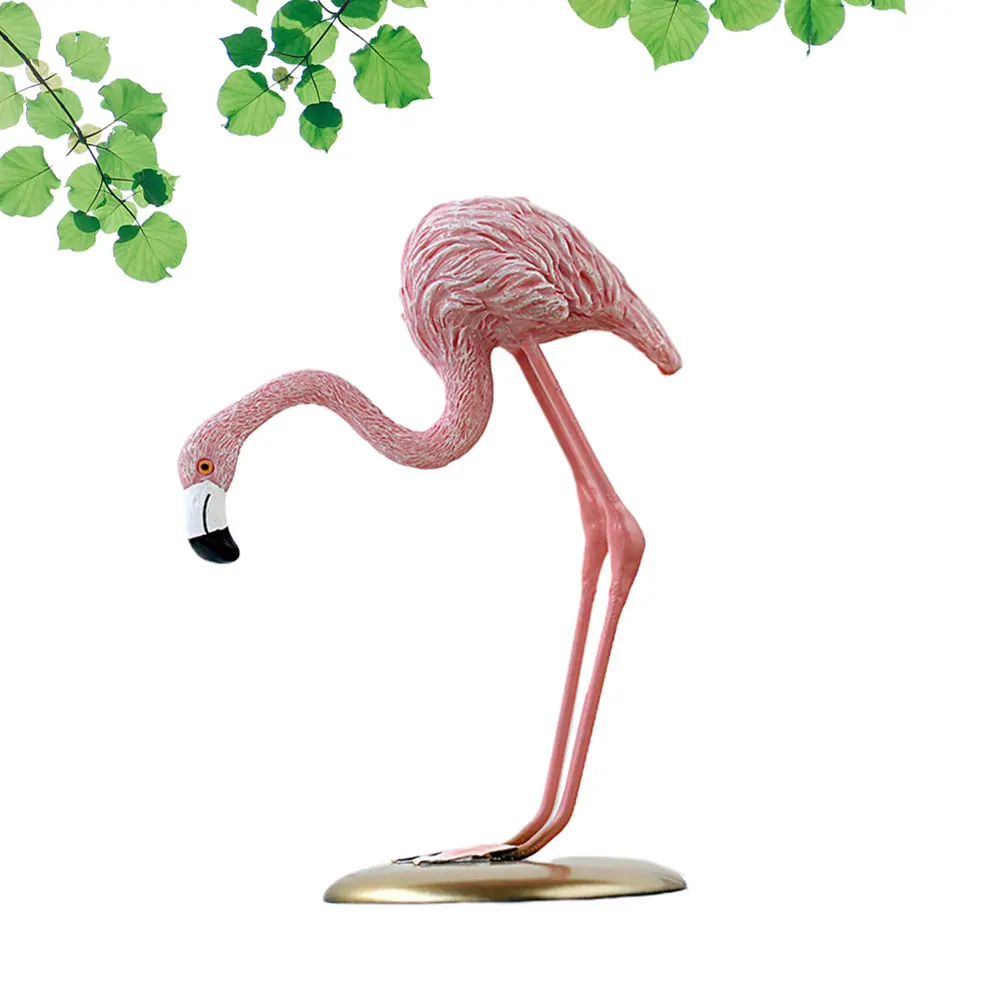 

Flamingo Desktop Ornament Resin Iron Cute Flamingo Statue Home Decor Living Room Bedroom Desktop Home Ornament Gift