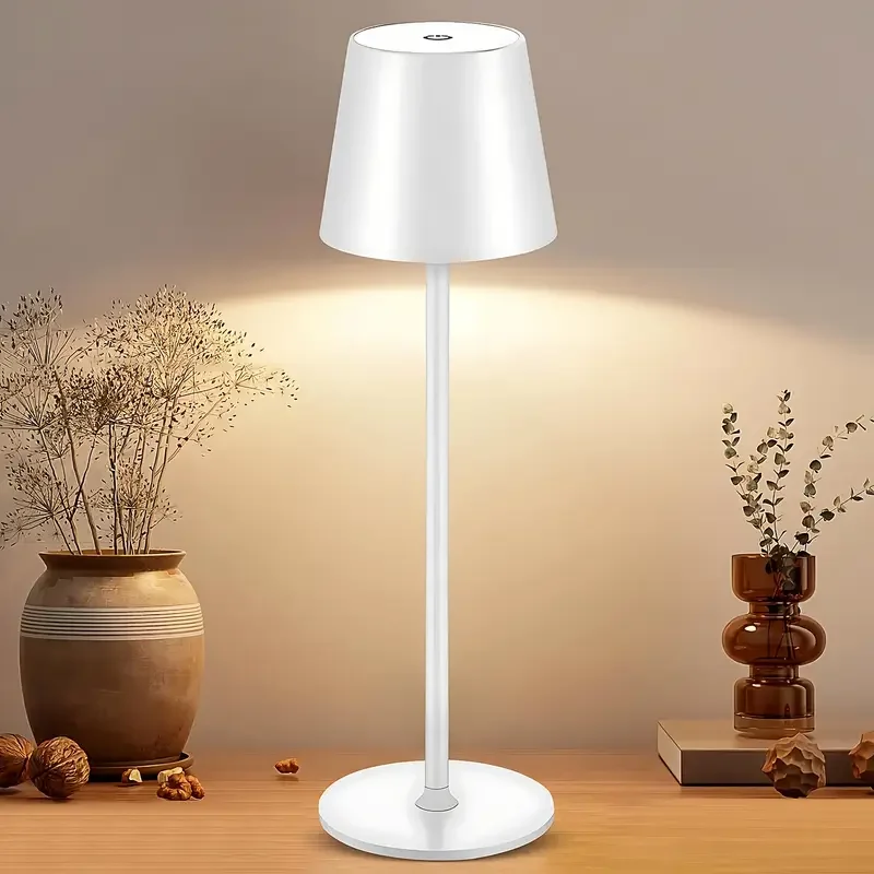 Lâmpada de mesa de leitura led regulável luz noturna recarregável preto/branco atmosfera luz noturna adequada para restaurante quarto