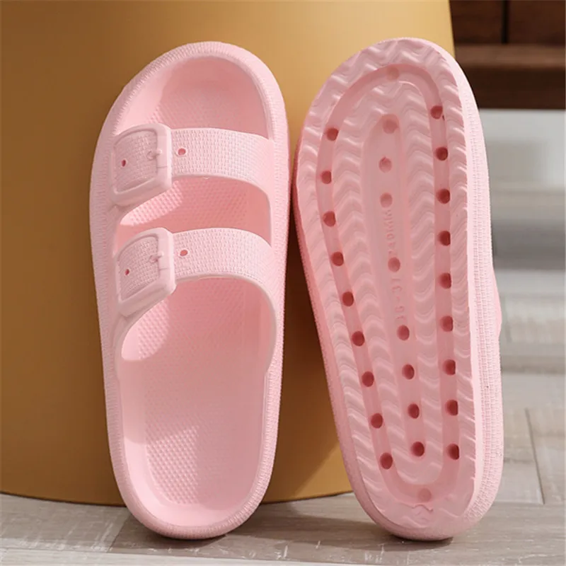 Rimocy 2022 Fashion Summer Slippers Women Indoor EVA Soft Sole Slides Women\'s Sandals Buckle Platform Flip Flops Shoes Woman 45