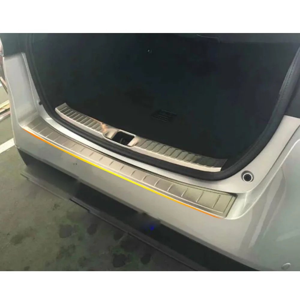 For Toyota Prius 2019 2020 2021 2022 2023 Car Sticker Outside Rear Bumper Panel Trunk Trim Cover Stainless Steel Plate Pedal