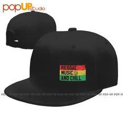 Reggae Music & Chill Dub Bob Marley Roots Dancehall Peter Tosh Jamaica Snapback Cap Baseball Caps