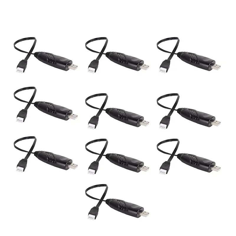 

10pcs 7.4V 2000mA XH-3P USB Charger 2S Balance Li-ion Battery Charger for Electric RC Car Toys Aircraft XH3P USB Cable Charger