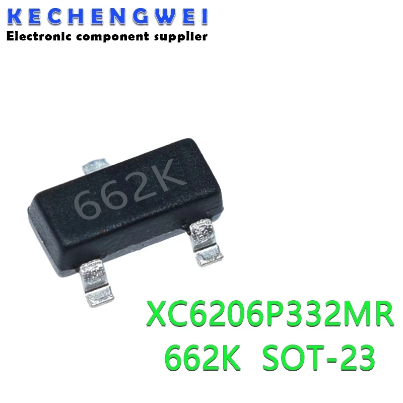 

10000PCS XC6206P332MR SOT-23 SOT XC6206P332 SOT23 XC6206 SMD(662K) 3.3V/0.5A new and original IC Chipset