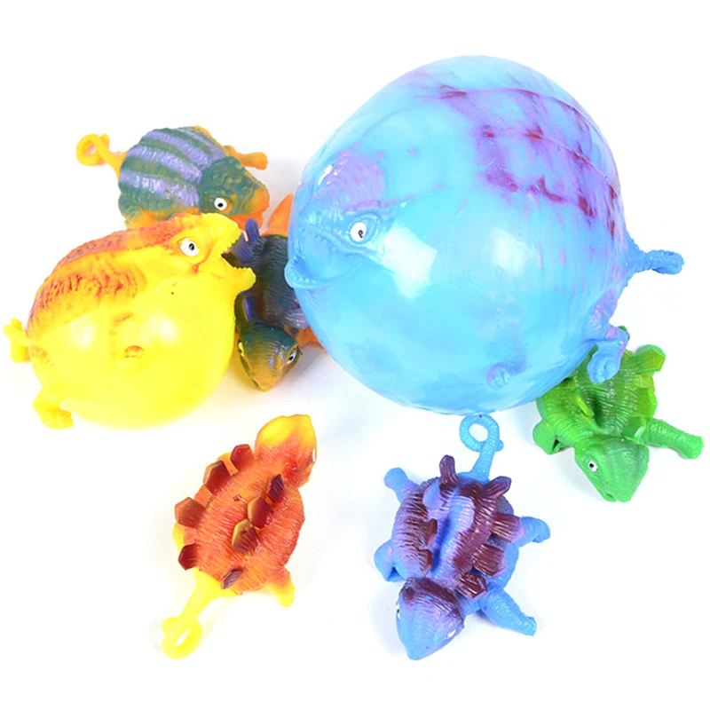 1Pc Dinosaurus Speelgoed Antistress Opblaasbaar Dierenspeelgoed Knijp Zachte Bal Ballon Speelgoed
