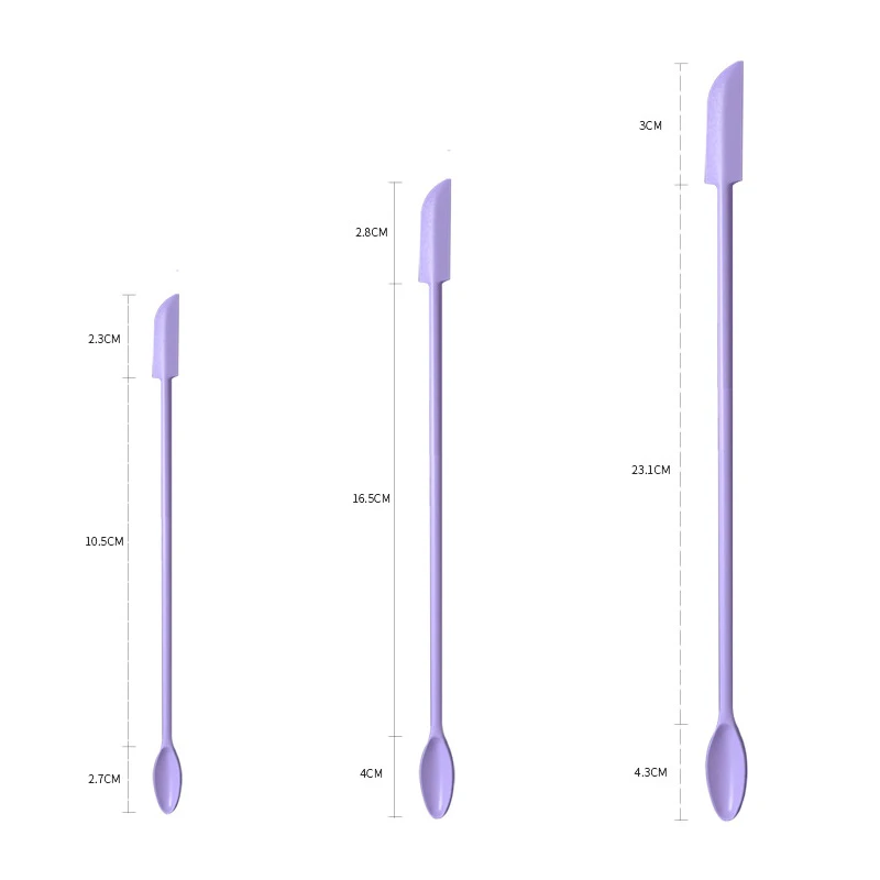 Juego de cucharas de silicona 2 en 1, herramientas para el cuidado de la piel del rostro, raspador, cosmética base líquida, cuchara para crema facial, venta al por mayor