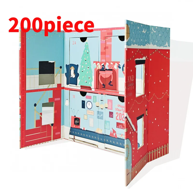 20 0piece.Custom.Strength Factory Custom Premium Double-Door Advent Calendar Box Fashion-Protected Paper C