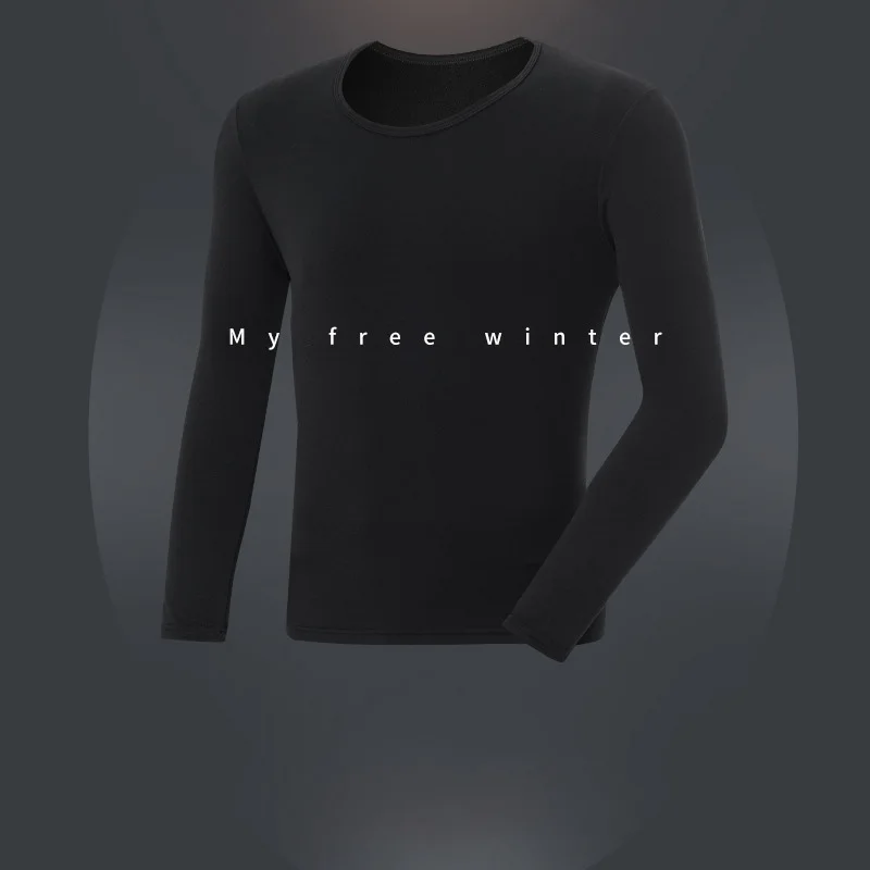2025 Male 1pc Autumn winter tight thin thermal underwear men's round neck long sleeve autumn coat single breathable base coat