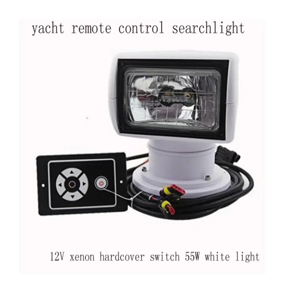 1x Marine Searchlight 360-degree Remote Control Rotation 12V24V Xenon Yacht Speedboat Luya Boat Spotlight Super Bright Spotlight