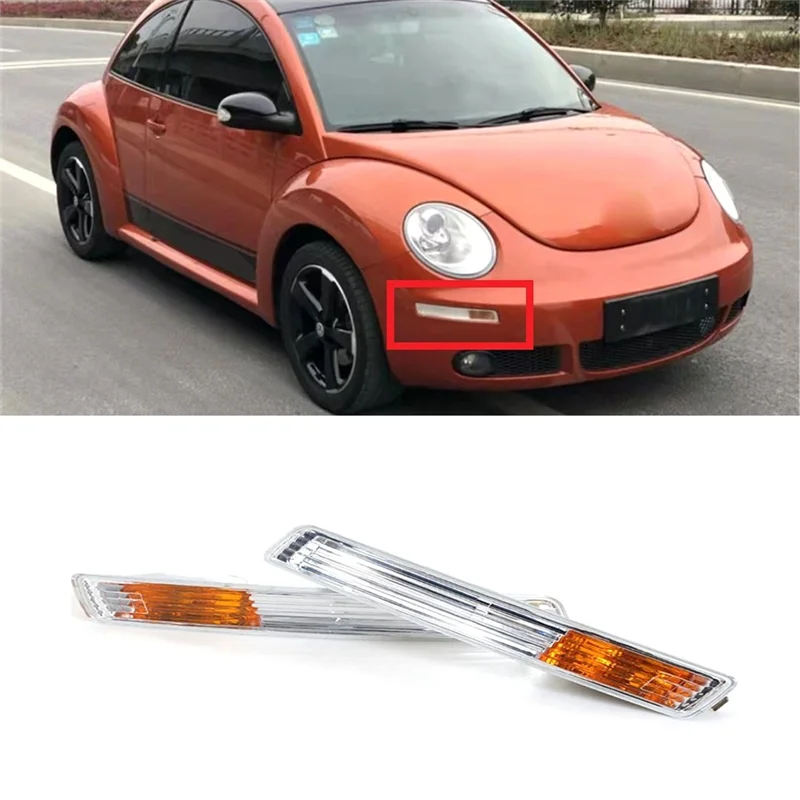 

1C0953041R 1C0953041Q Car Front Bumper DRL Daytime Running Lamp Turn Signal Light For VW Beetle 2006-2010