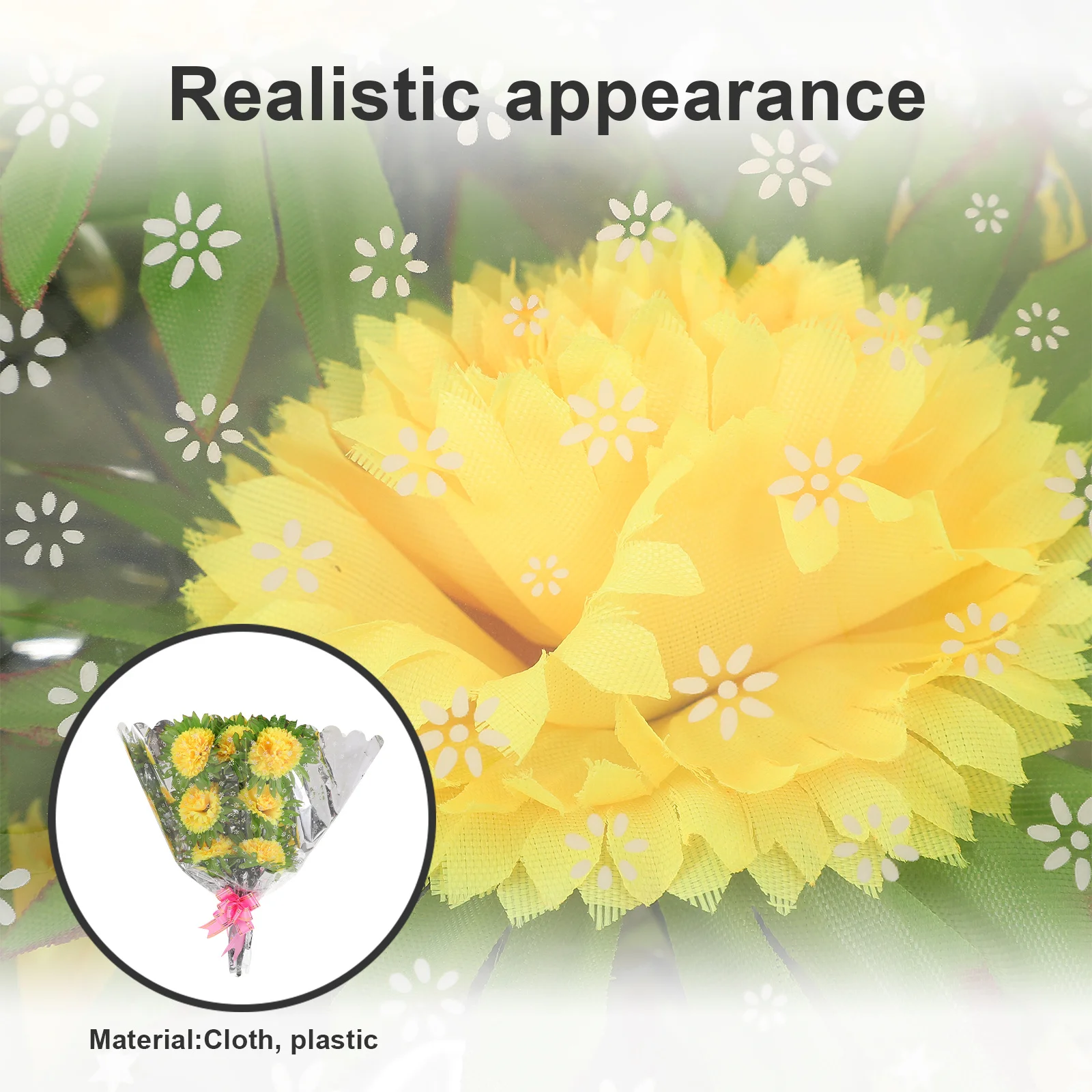 

2Pcs Qingming Festival Cemetery Flowers Faux Bouquets Artificial Memorial Flower Decor for Grave Tribute Cemetery Flowers