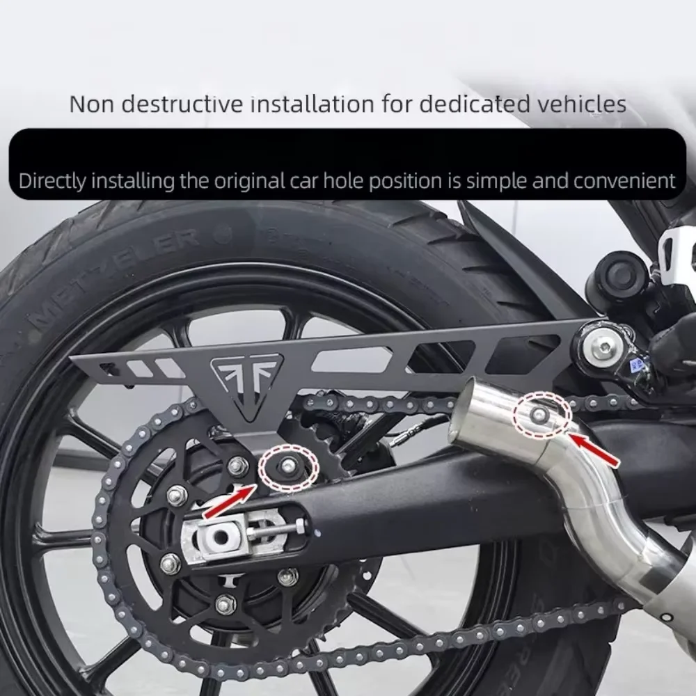 

Защитный кожух цепи из модифицированного алюминиевого сплава для Scrambler 400X, аксессуары для защиты звездочки в ретро-стиле.