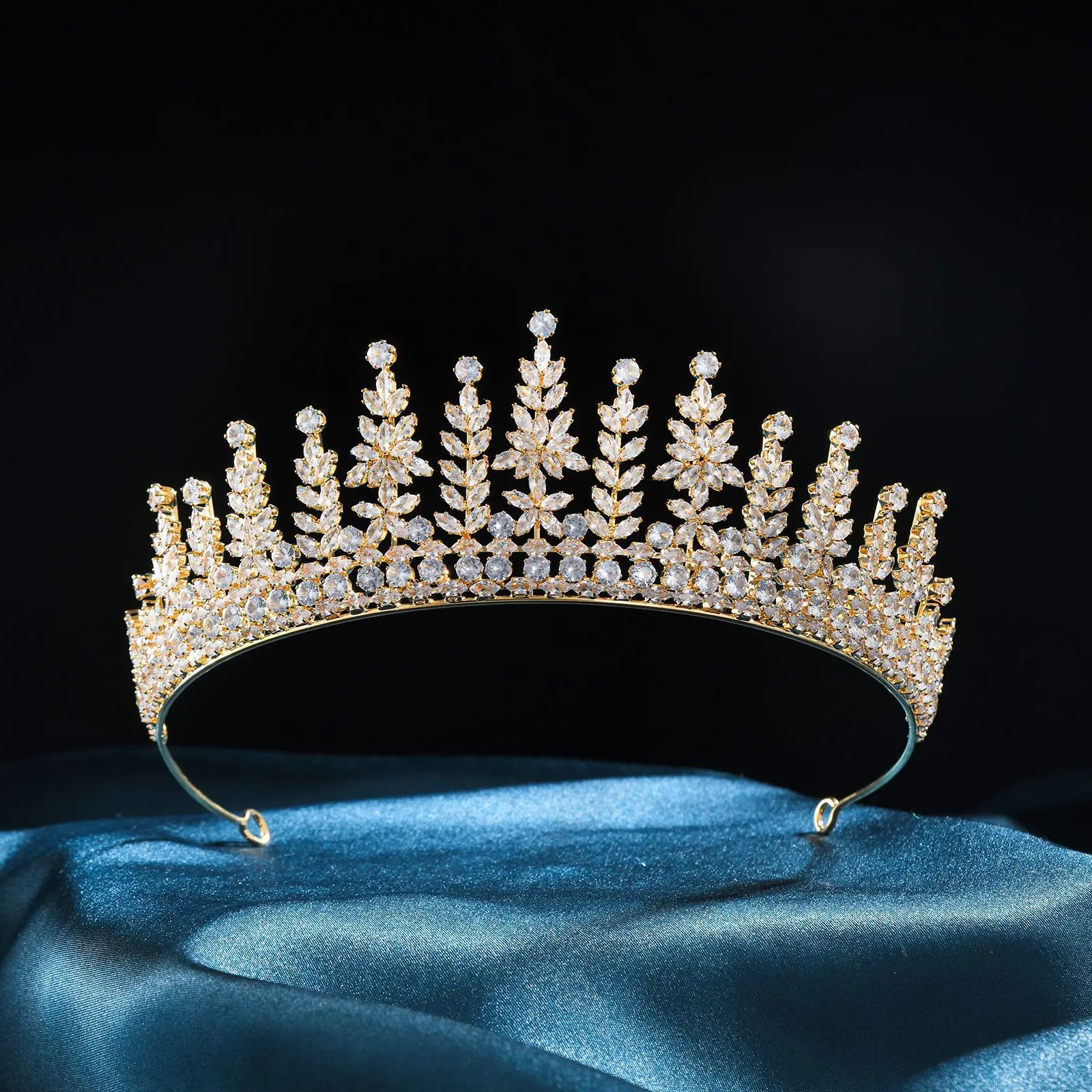 

Cubic Zirconia Wedding Tiaras Crowns For Queen Princess Bridal Crown For Pageant Women Diadem Wedding Hair Headdress Corona Para