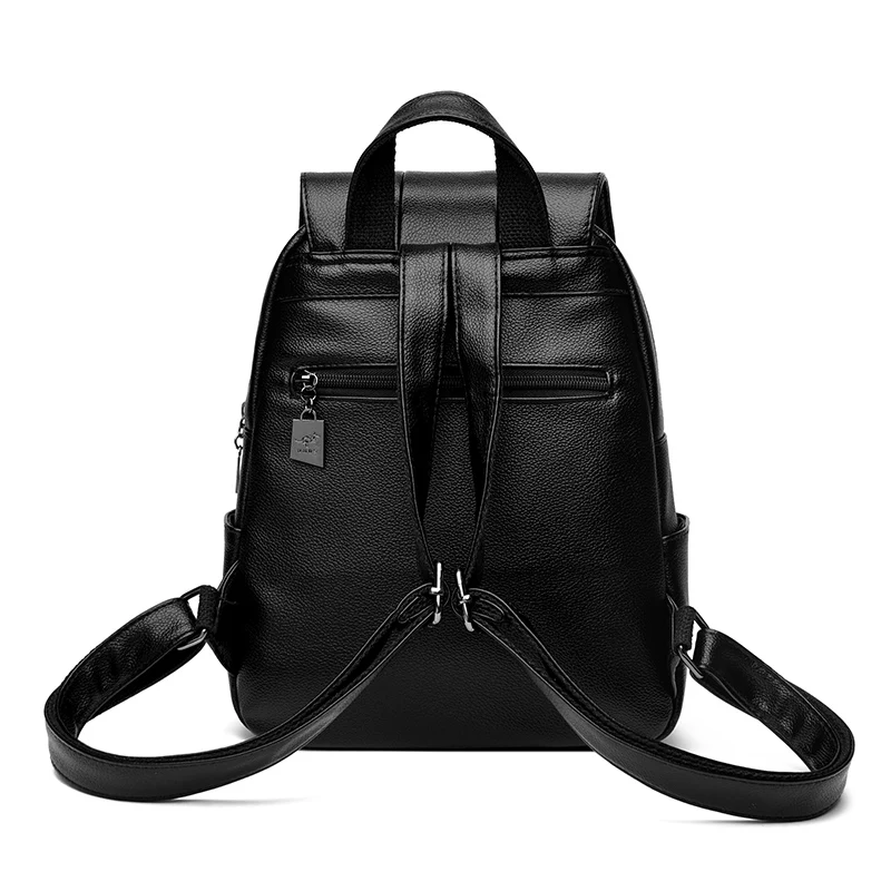 Fashion Luxury Ladies Travel Knapsack Girls Shoulder School Bags Cowhide Sac Mochila High Quality Genuine Leather Women Backpack