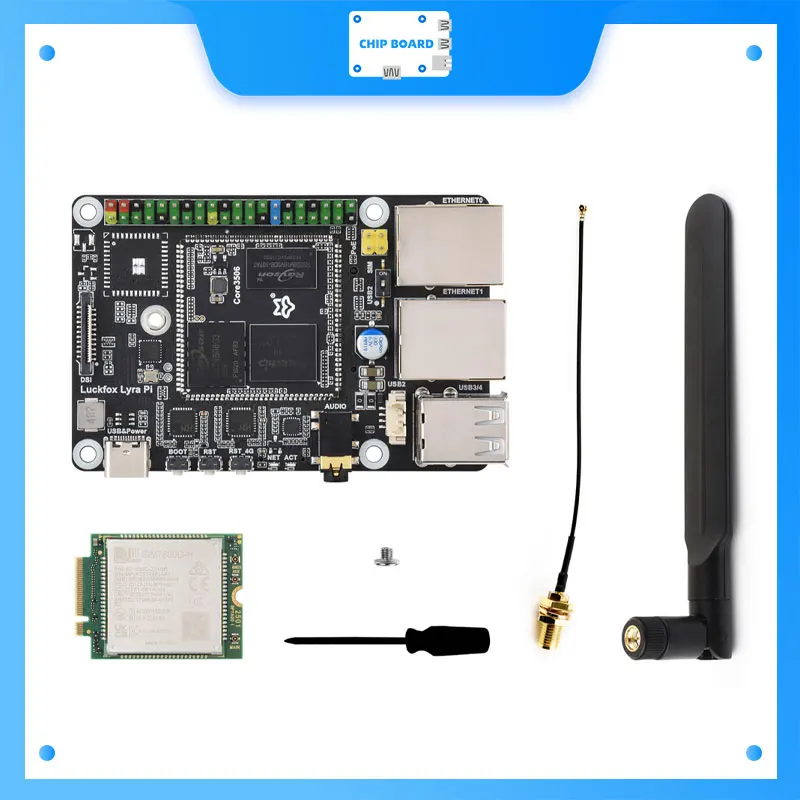 

Luckfox Lyra Pi Linux Микроплата Core3506 Трехъядерный комплект разработки ARM Cortex A7 с Wi-Fi