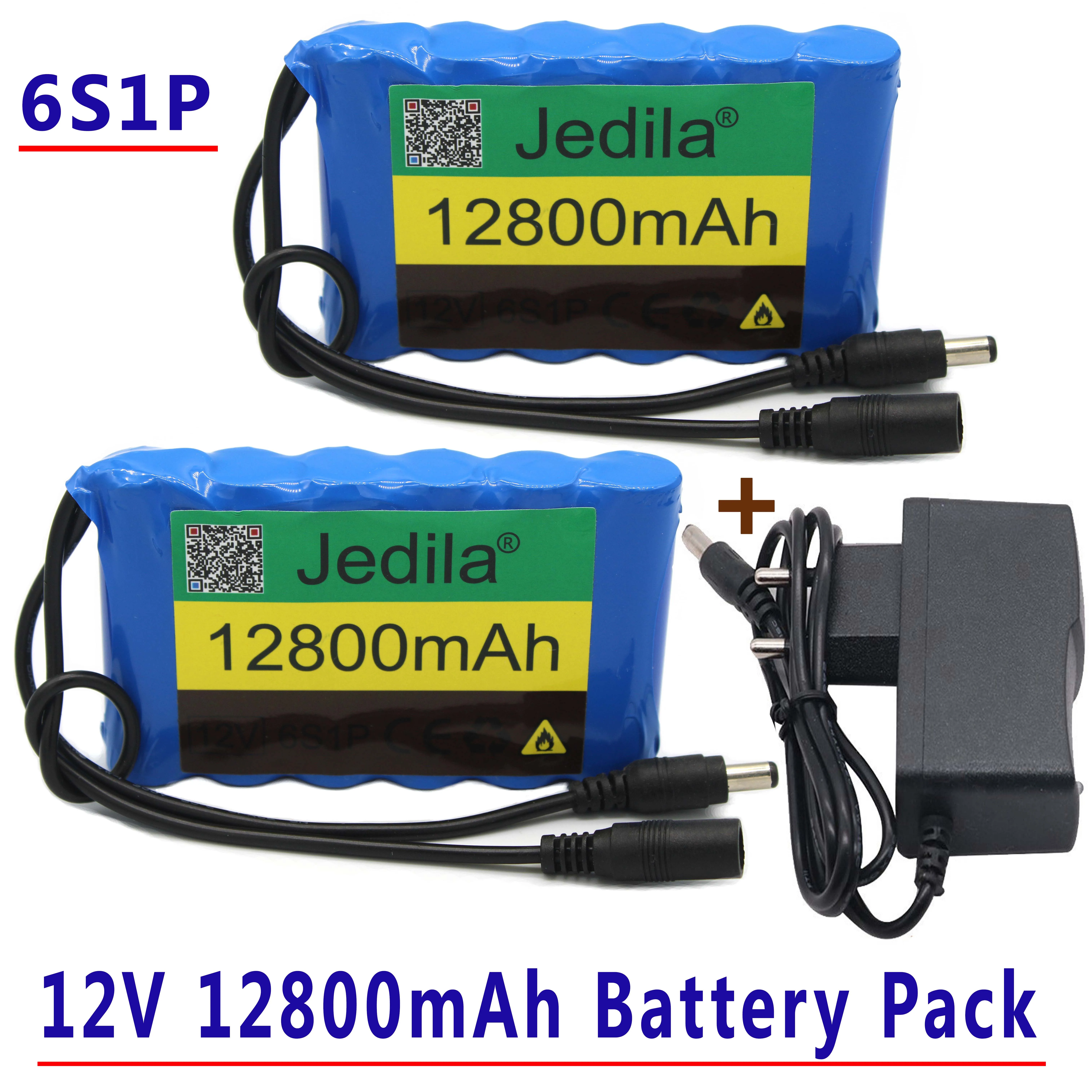 100%New.12V 12800mah Battery Rechargeable Lithium Lon Battery Pack Capacity DC 12.6v 12.8Ah CCTV Cam Monitor