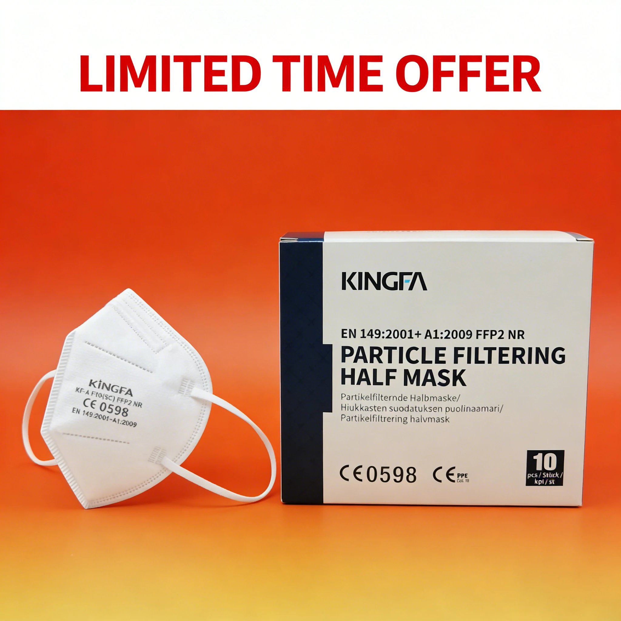 10-100 個 5 層 FFP2 フェイスマスク KN95 - Disposable Surgical Mask のレビューと価格