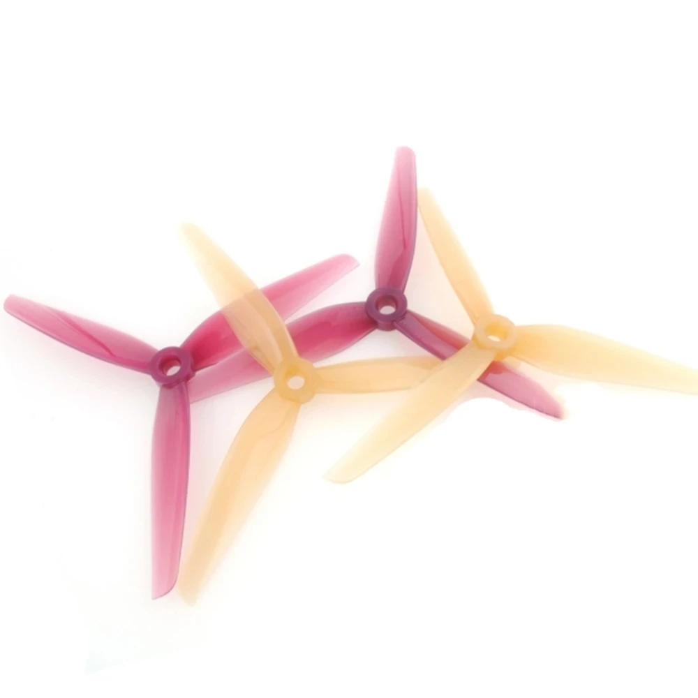 10Pairs HQPROP Ethix P3 Peanut Butter & Jelly Prop 5130 5.1X3X3 3-Blade PC Propeller for RC FPV Freestyle 5inch Drones 10 Sets