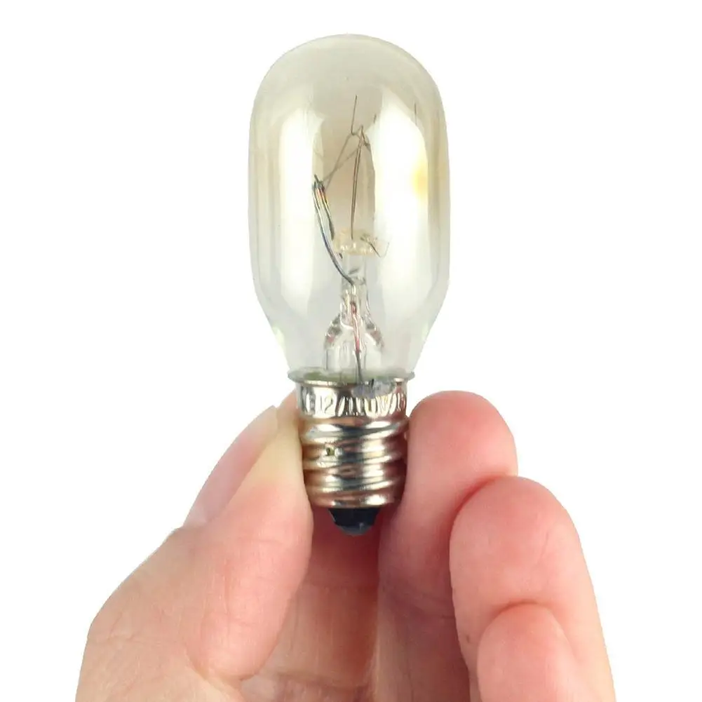 E12s Small Screw Refrigerator  Bulb 110-130v 15W Super Bright Lighting Tool For Range Hood Sewing Machine Machine (us Plug)