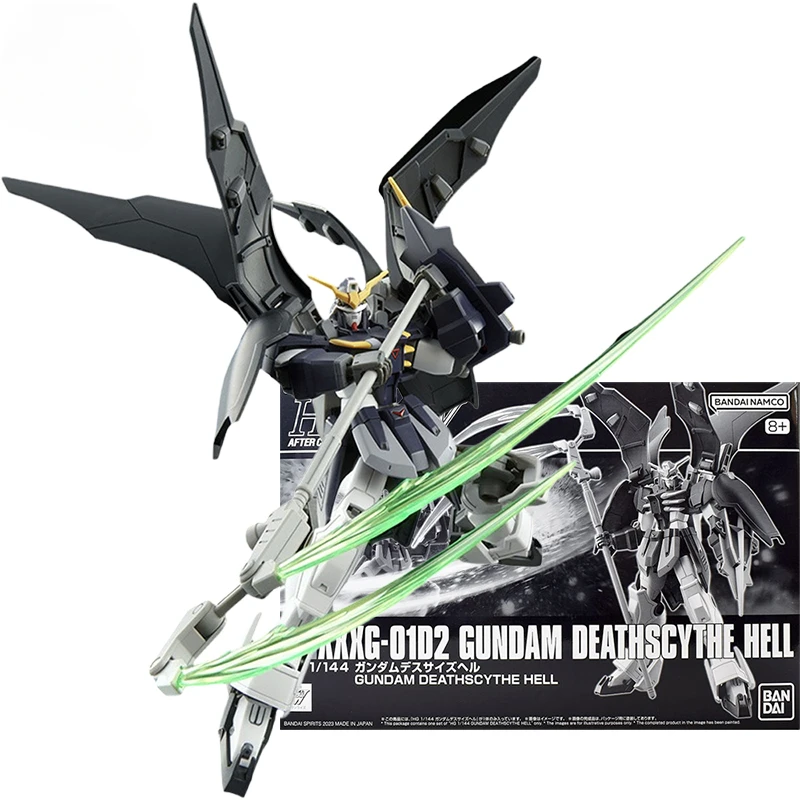 Original Genuine BANDAI HGAC 1/144 XXXG-01D2 GUNDAM DEATHSCYTHE HELL Ver. Anime Action Figures Model Assembled Collection Toy