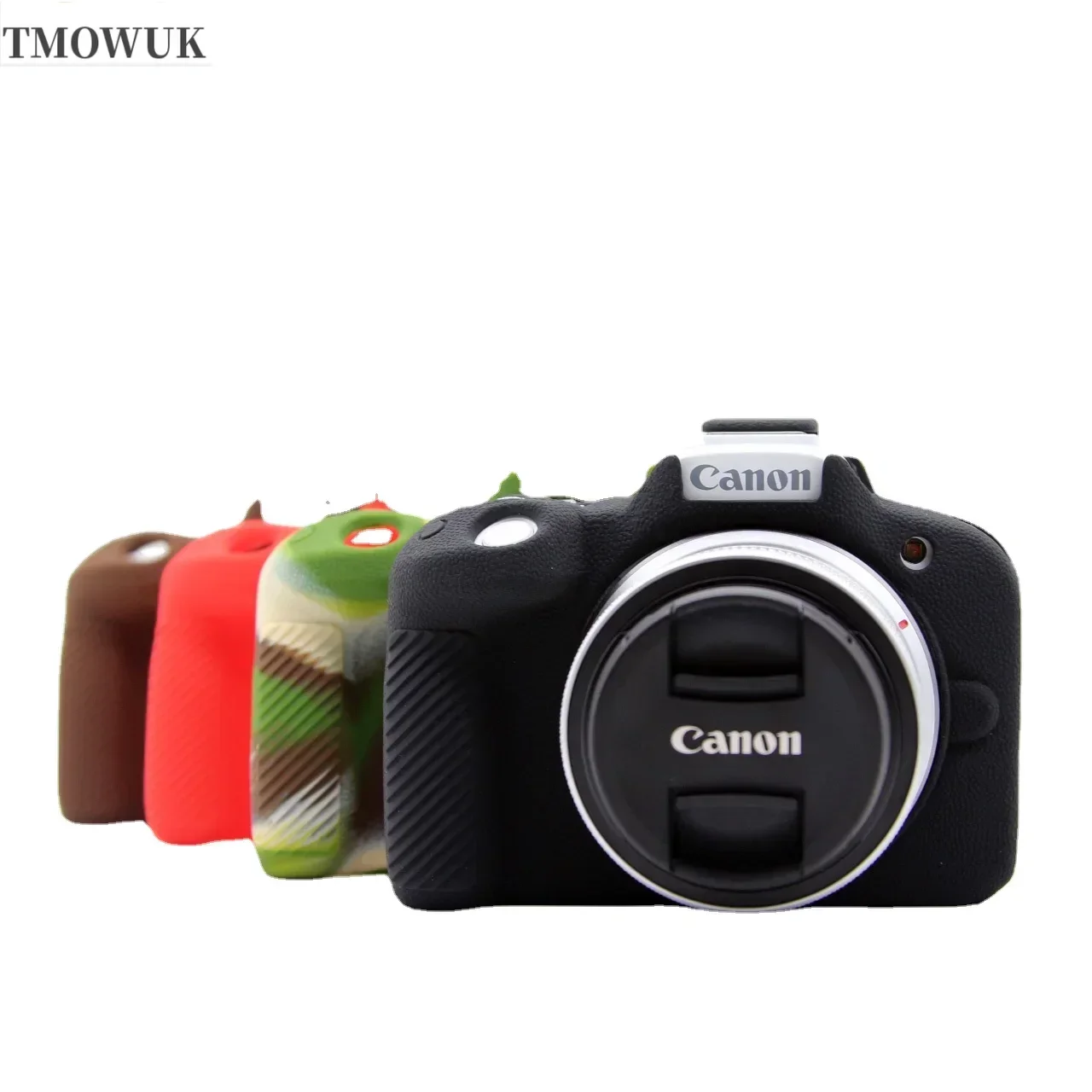 

For Canon EOS R50 Camera bag R50 Lychee pattern Frosted Anti-skid Texture Design Silicone Armor Skin Case Body Cover Protector