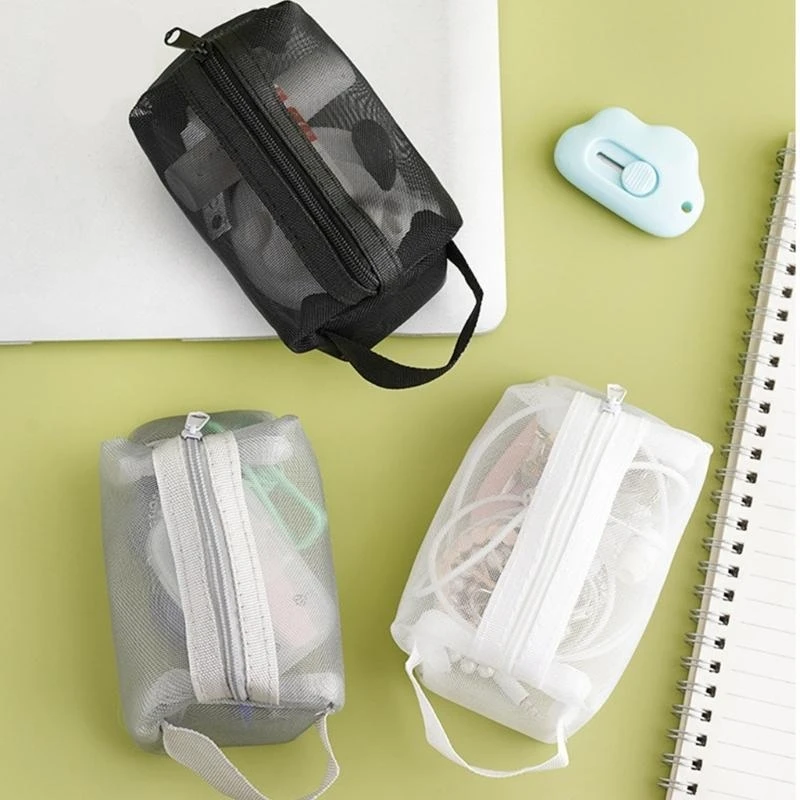 

Stylish Clear Mesh Storage Bag Home Accessory Convenient for Travel and Daily Use with High Abrasion Resistance