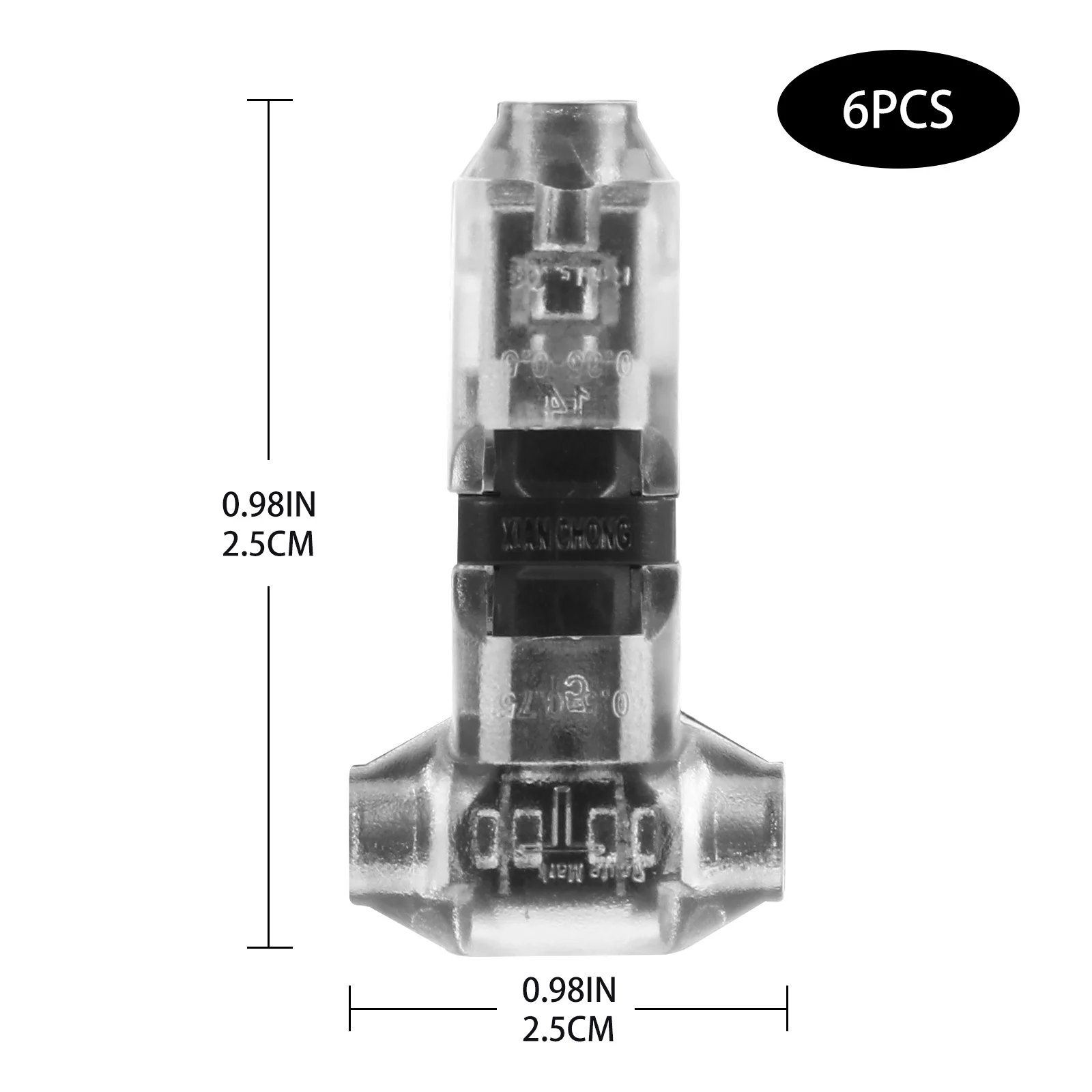 

8Pcs No Wire Stripping T Type 1 Pin Wire Connectors Low Voltage Electrical Cable Connector for Vehicles LED Speaker