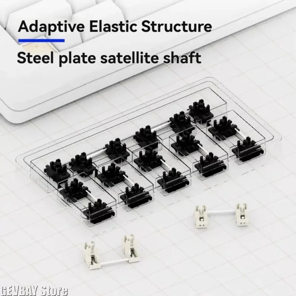 Designer Studio Mechanical Keyboard Adaptive Elastic Structure Steel Plate Stabilizer Shaft 6.25U 7U Flexible Structure
