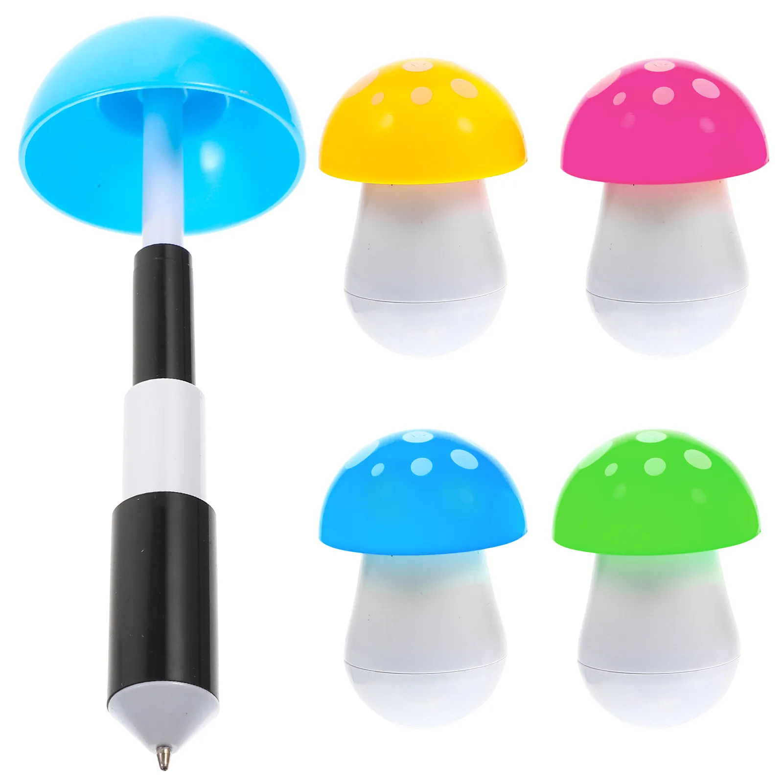 

30Pcs Adorable Mushroom Ball Pens Fat Stretchy Ballpoint Pens for Students Party Favor Gift School Accessory Convenient